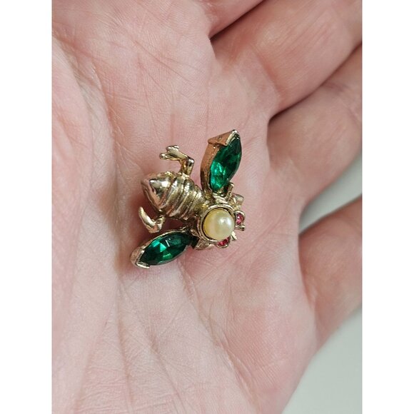 Gold tone vintage bee brooch - Picture 3 of 9